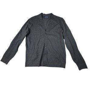 Vintage 90's Polo Ralph Lauren Gray Cardigan Sweater Button Men's Lg